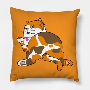 Fat Maneki Neko Calico Cat Pillow