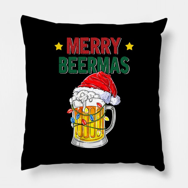 MERRY BEERMAS Pillow by VinitaHilliard