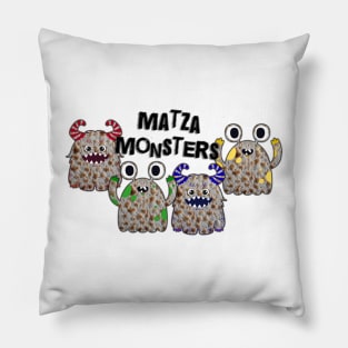 Matza Monsters! Cute Passover Food For Kids Pillow