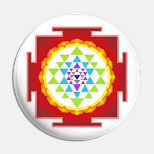 Sri Yantra Mandala for Meditation Pin