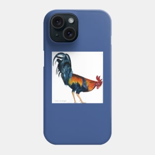 Original watercolour painting of a Cockerel Phone Case