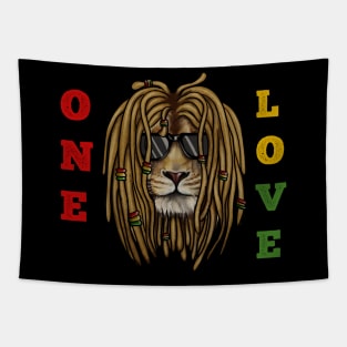 African Rasta Lion, Loc Life, Jamaica Tapestry