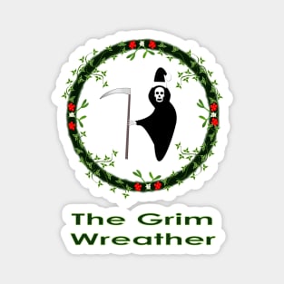 Alternative Christmas Grim Wreather Reaper Goth Magnet