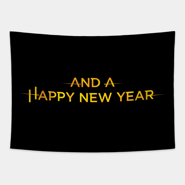 And a Happy New Year Tapestry by MrPandaDesigns