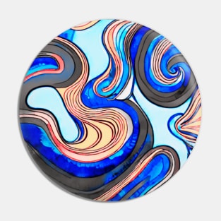 Watercolor Swirl Pattern Pin