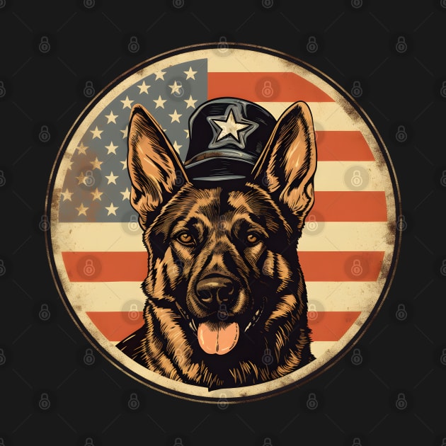 Patriotic German Shepherd by NatashaCuteShop