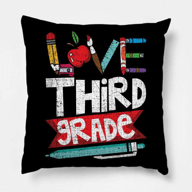 Love Third Grade Pillow by ozalshirts