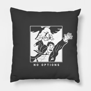 Art of a meme, Peace Was Never An Option in white ink Pillow