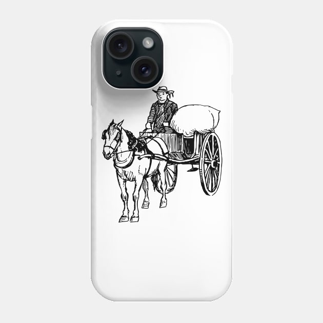 Horse and Carrier Phone Case by linesdesigns