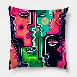 Art faces Pillow