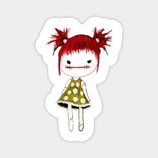 Creepy Rag Doll Magnet