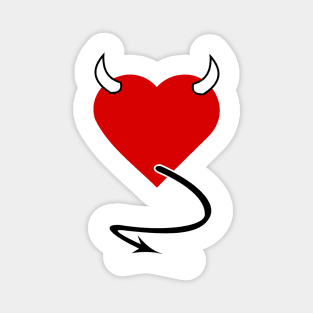 Evil Love Heart 01 White Magnet