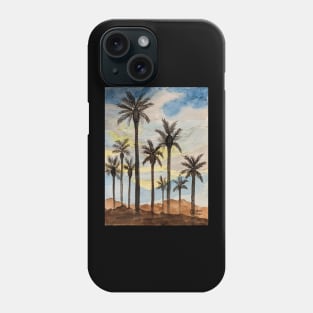 Palm trees at sunset Phone Case