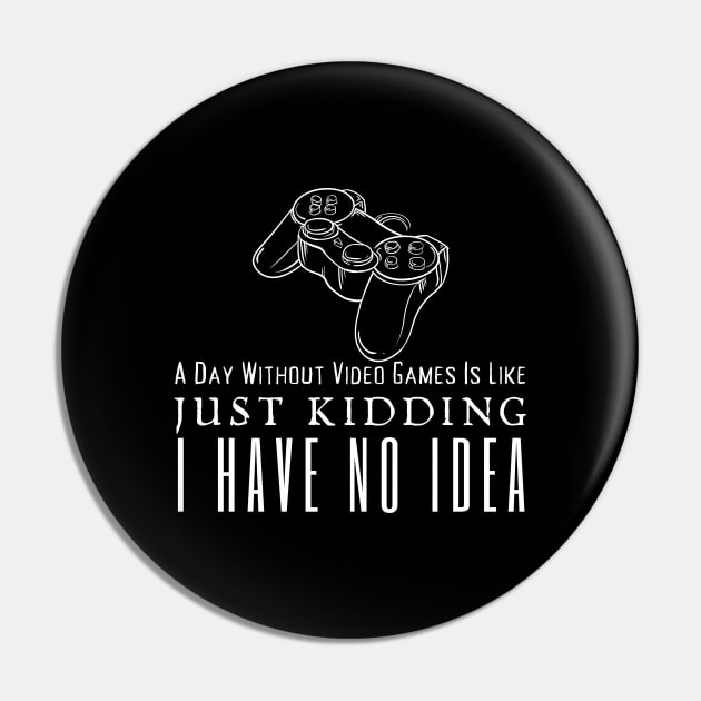 A Day Without Video Games Is Like Pin by HobbyAndArt