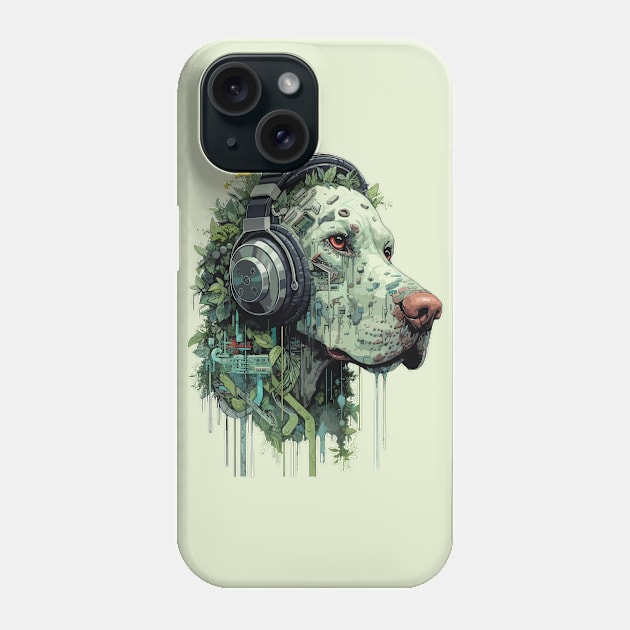 Futuristic music dog Phone Case by TVEX19