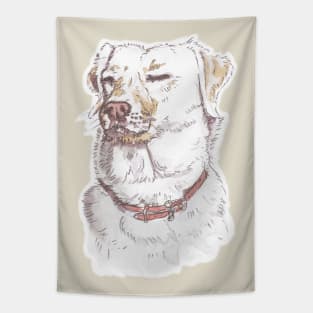 Cute Labrador Puppy Watercolor Tapestry