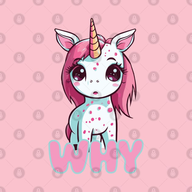 Cute Unicorn Asking Why by ArtisticRaccoon