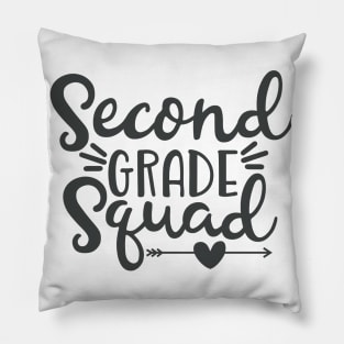 Second Grade Squad Funny Kids School Back to School Pillow