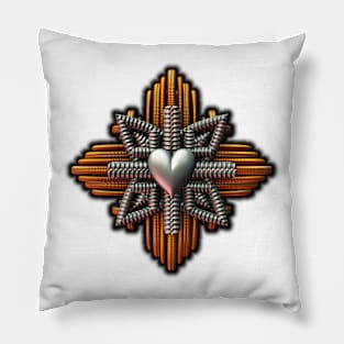 Art Deco Brooch Design with metallic appearance Pillow