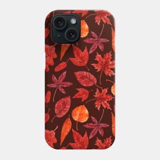 Autumn leaves watercolor Phone Case