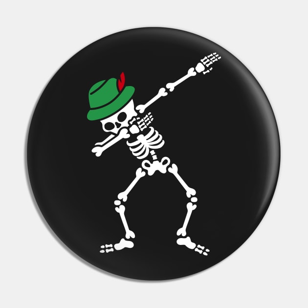 Dab Skeleton Oktoberfest Hat Pin by LaundryFactory