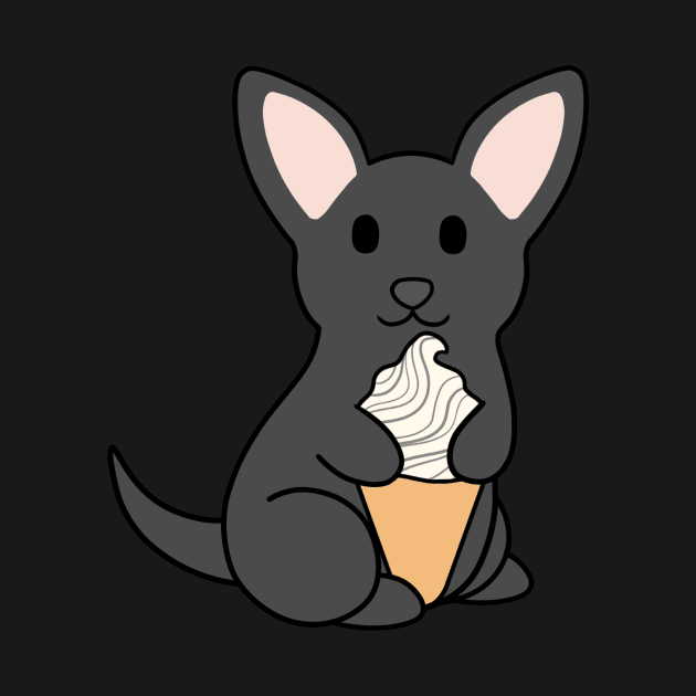 Black Chihuahua Ice Cream by BiscuitSnack