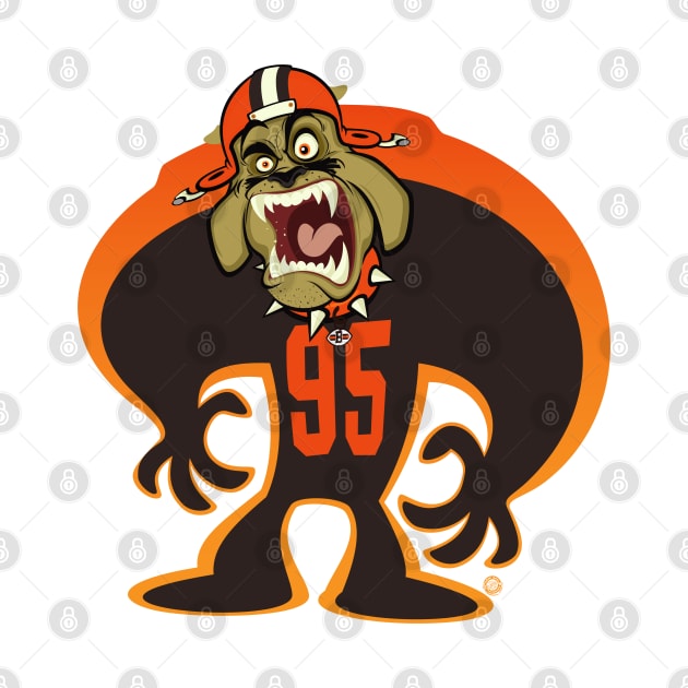 Go Browns BullDawg Whoosh #95 by Goin Ape Studios