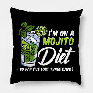 Mojito Diet Funny Party Cocktail Mix Tee Bartender Quotes Pillow