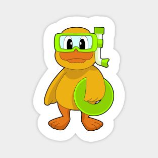 Duck Swimming Snorkel Magnet