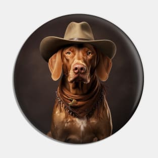 Cowboy Dog - Vizsla Pin