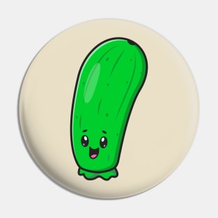 Cute Cucumber Smile Cartoon Pin