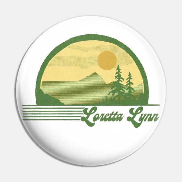 Loretta Lynn / Retro Style Country Fan Design Pin by DankFutura