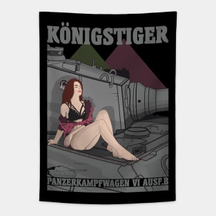 German Tiger 2 heavy tank Tapestry