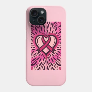 pink ribbon Phone Case