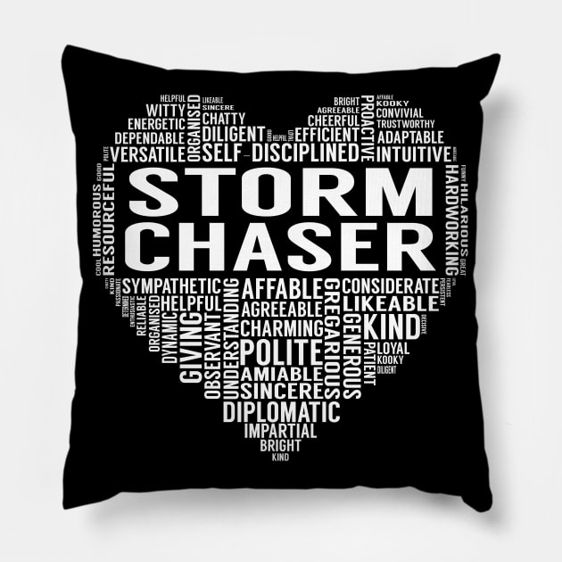 Storm Chaser Heart Pillow by LotusTee