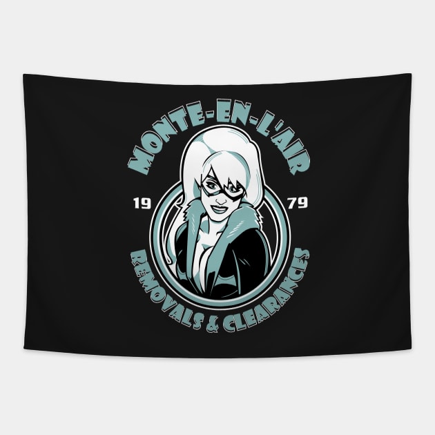 Black Cat Removals Tapestry by boltfromtheblue