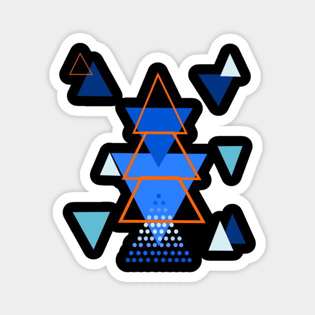 Triangular Shapes Magnet by Wear A Tee Shirt 