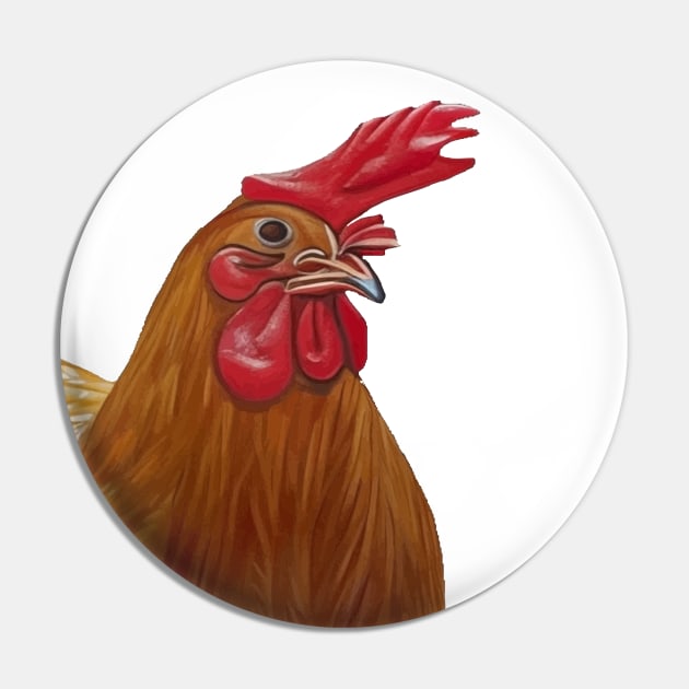 Farmyard Hen Chicken Lady Hen Cut Out Pin by taiche