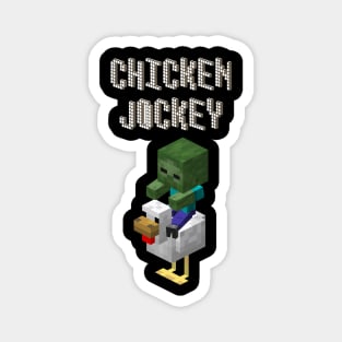 Chicken Jockey Minecraft Chicken Jockey Tee for Gamers Video Game Magnet