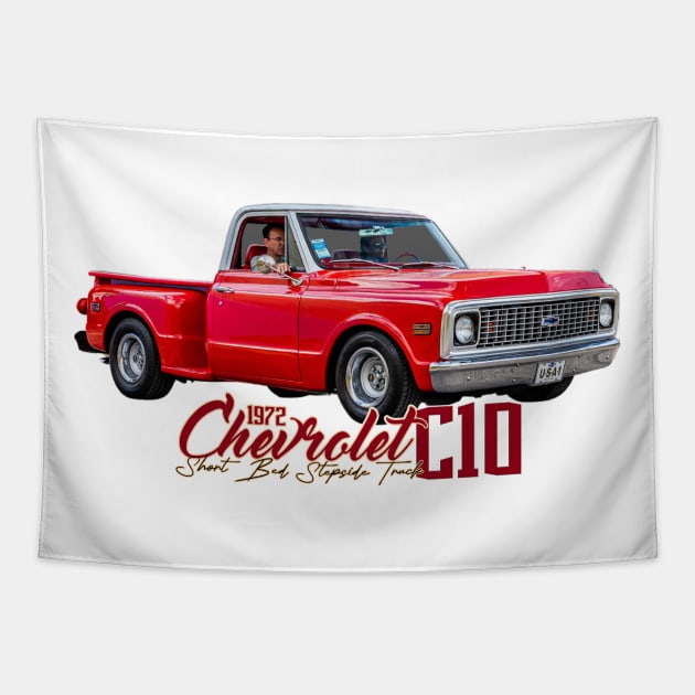 1972 Chevrolet C10 Short Bed Stepside Truck Tapestry by Gestalt Imagery