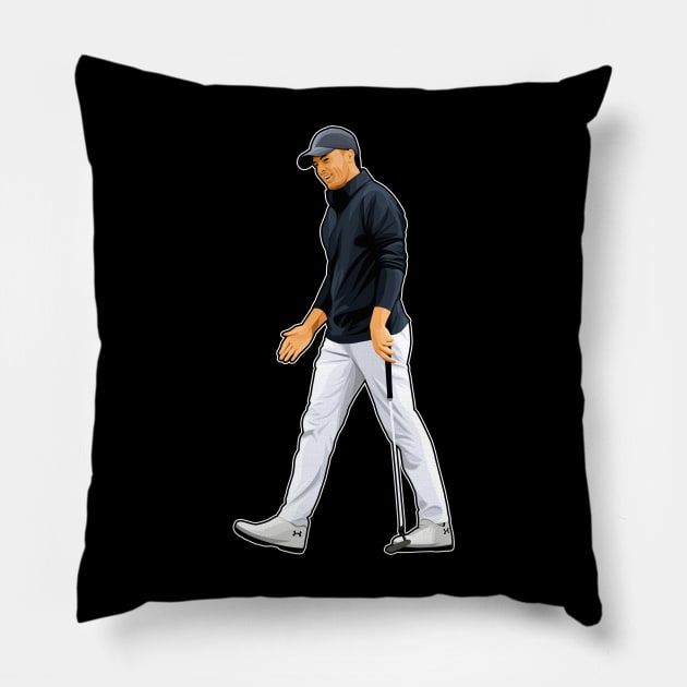 Jordan Spieth Walking Golf Pillow by RunAndGow