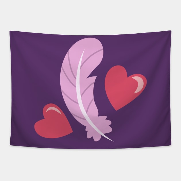 Feather Bangs' cutie mark Tapestry by CloudyGlow