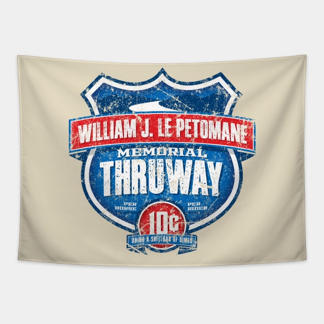 William J LePetomane Memorial Thruway Tapestry by MindsparkCreative