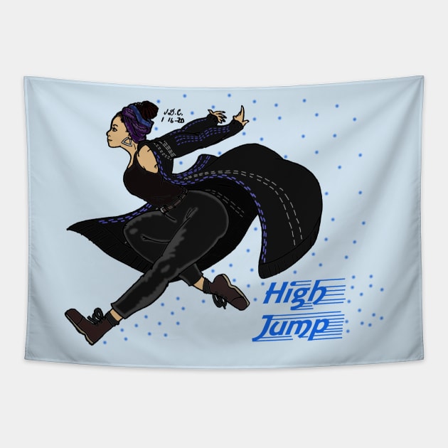 High Jump Tapestry by TeeJay93