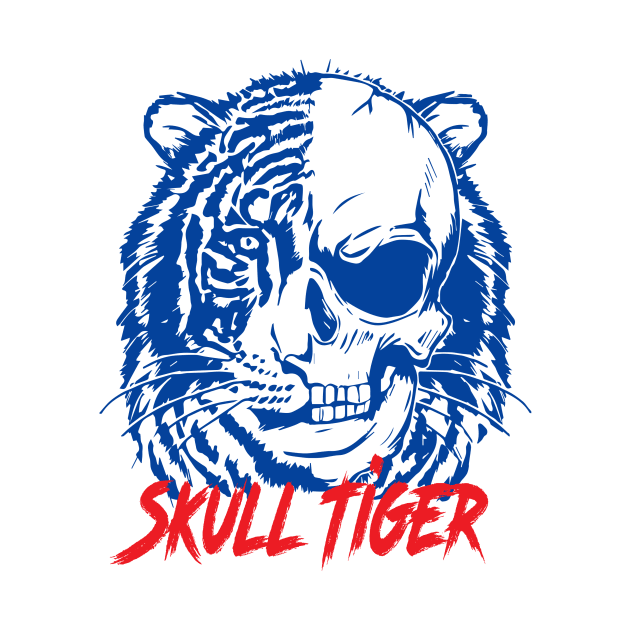 skull tiger by garudadua