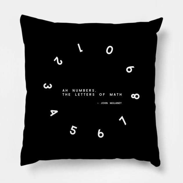 John Mulaney Numbers Pillow by usernate