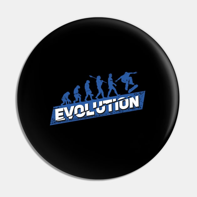 Skateboarding Evolution Skateboarder Gift Pin by Dolde08