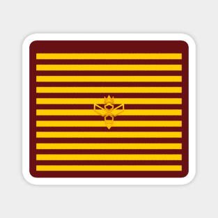 Queen Bee Brown & Yellow Striped Design Magnet