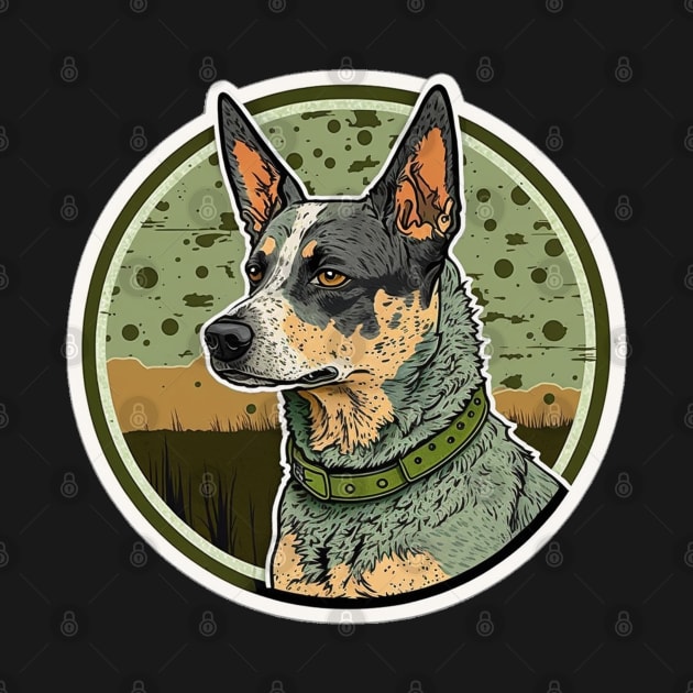 Australian Cattle Dog Camouflage Motif by Mike O.