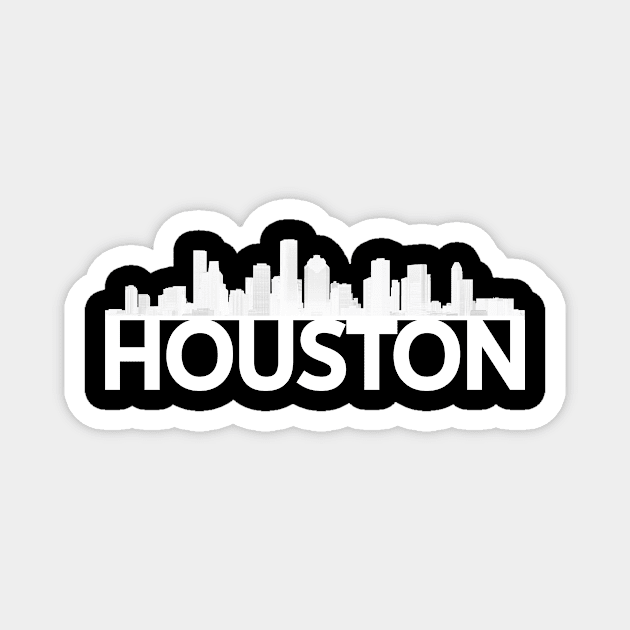 Houston Skyline Magnet by OverEasyDesigns